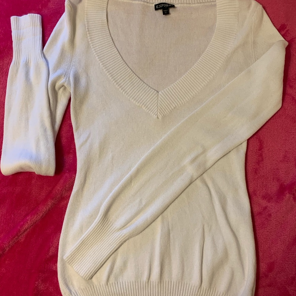 Express winter white sweater